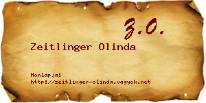 Zeitlinger Olinda névjegykártya